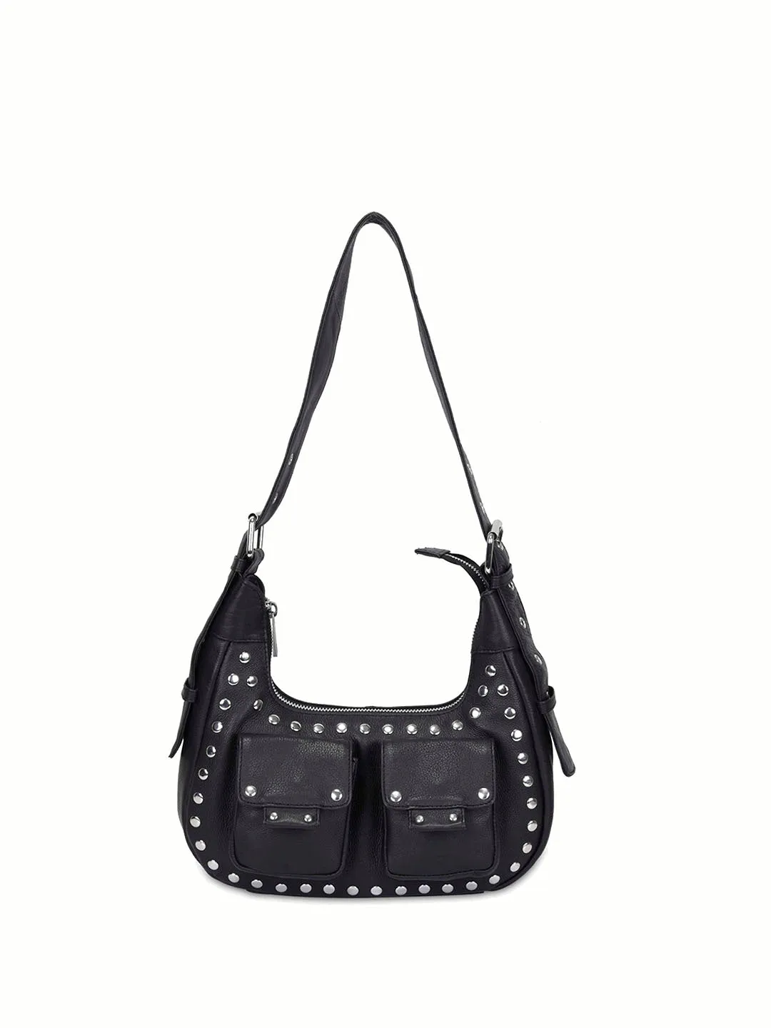 Sally Small Rivet Smooth black
