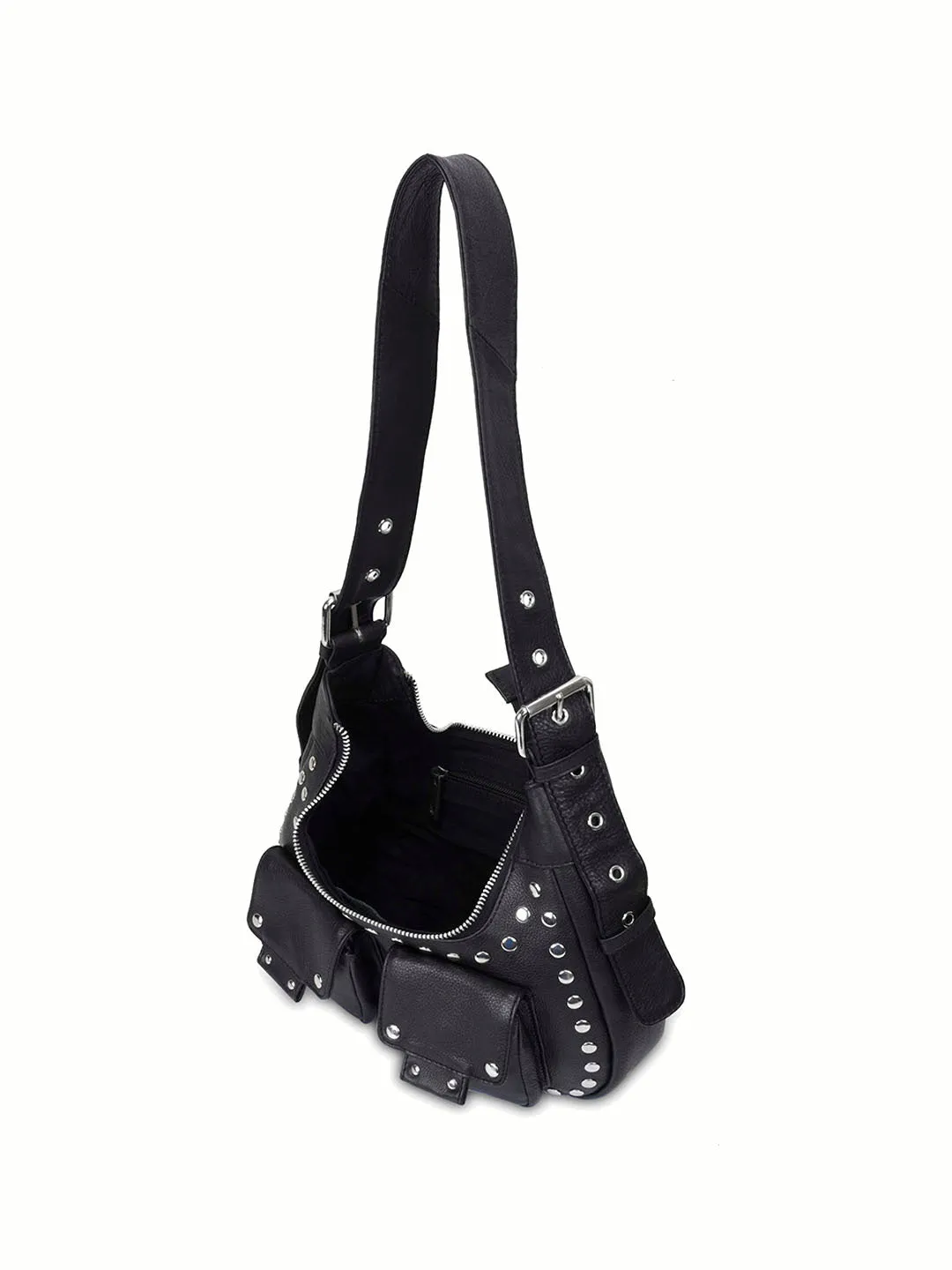 Sally Small Rivet Smooth black