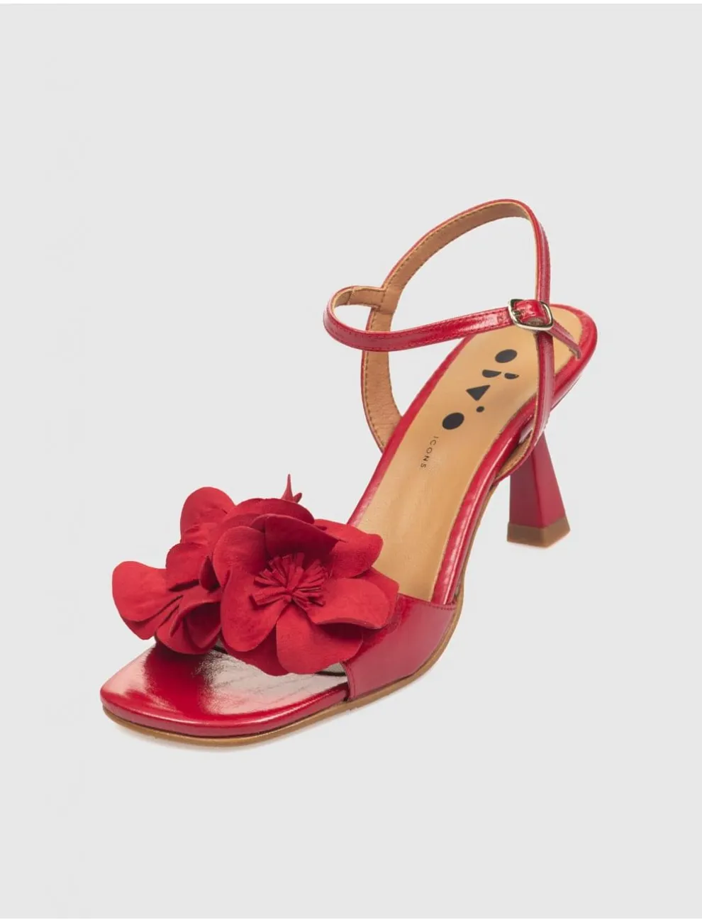Sandalia Obvio Shoes Midori Rojo