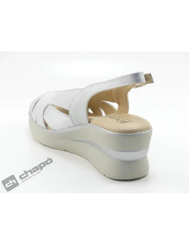 Sandalia Plata Pitillos 5613