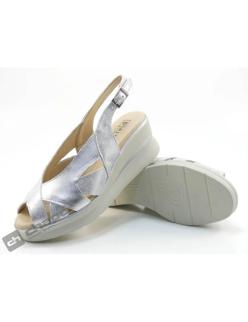 Sandalia Plata Pitillos 5613