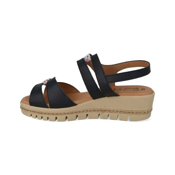 SANDALIAS CUÑA MUJER MOD. GARNET MARINO