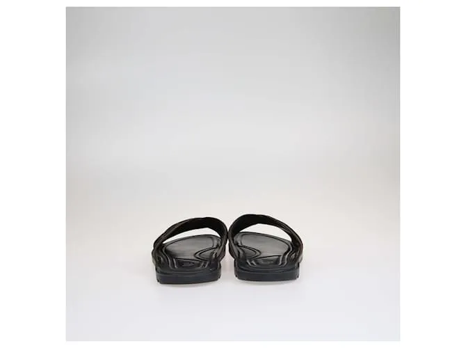 Sandalias deslizantes Fendi Brown FF entrelazadas Castaño 