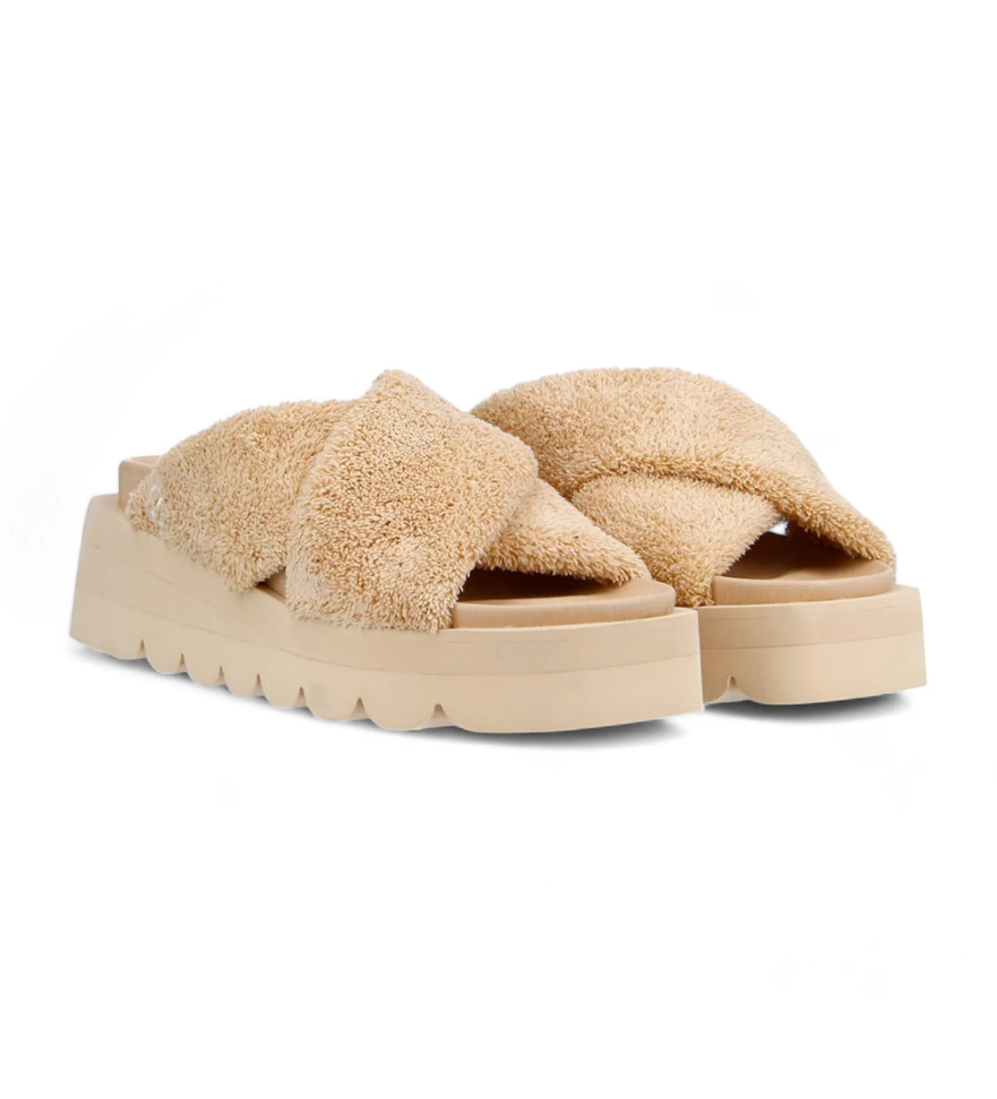 Sandalias July Slap Teddy beige