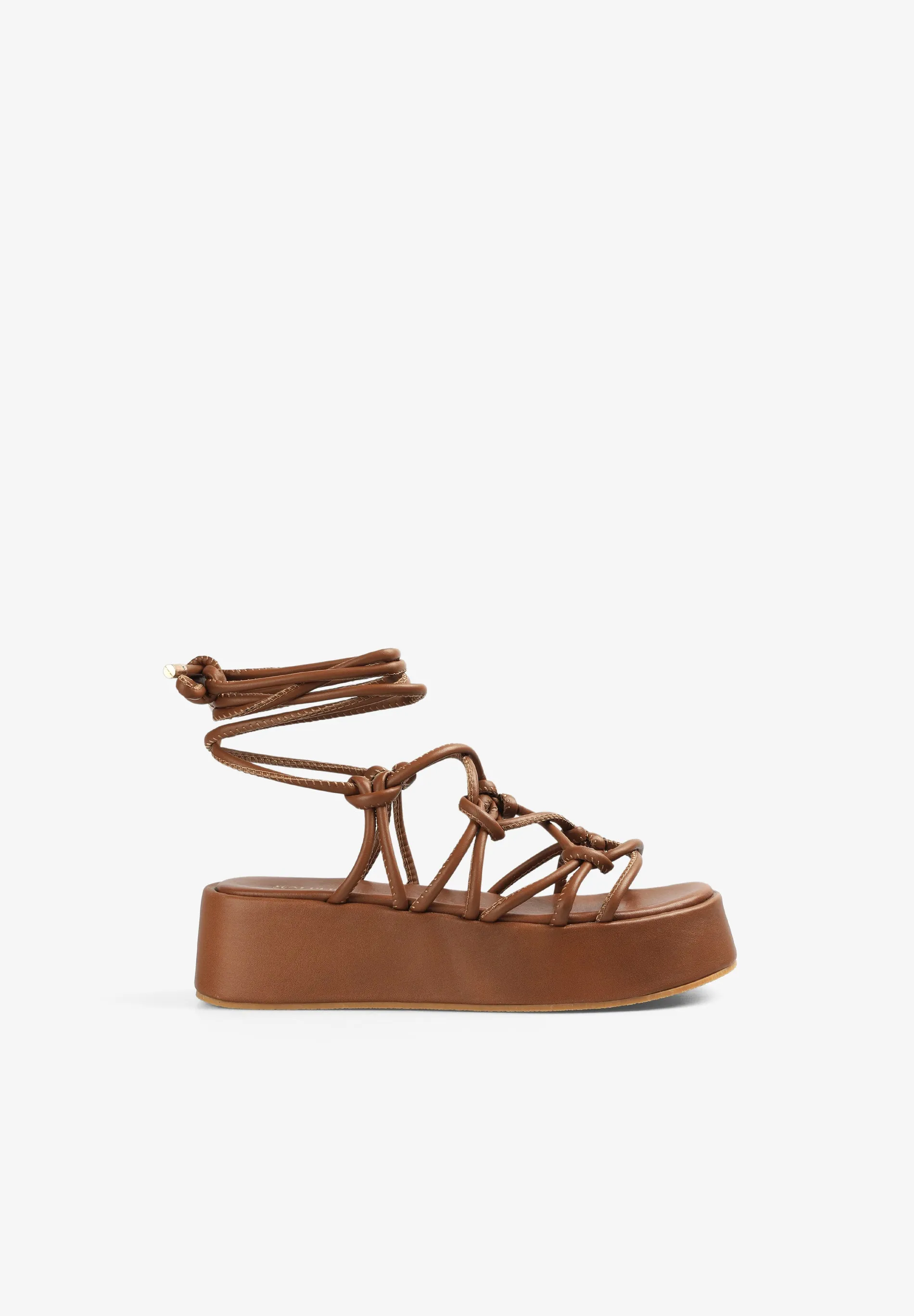 SANDALIAS PLATAFORMA PIEL TIRAS