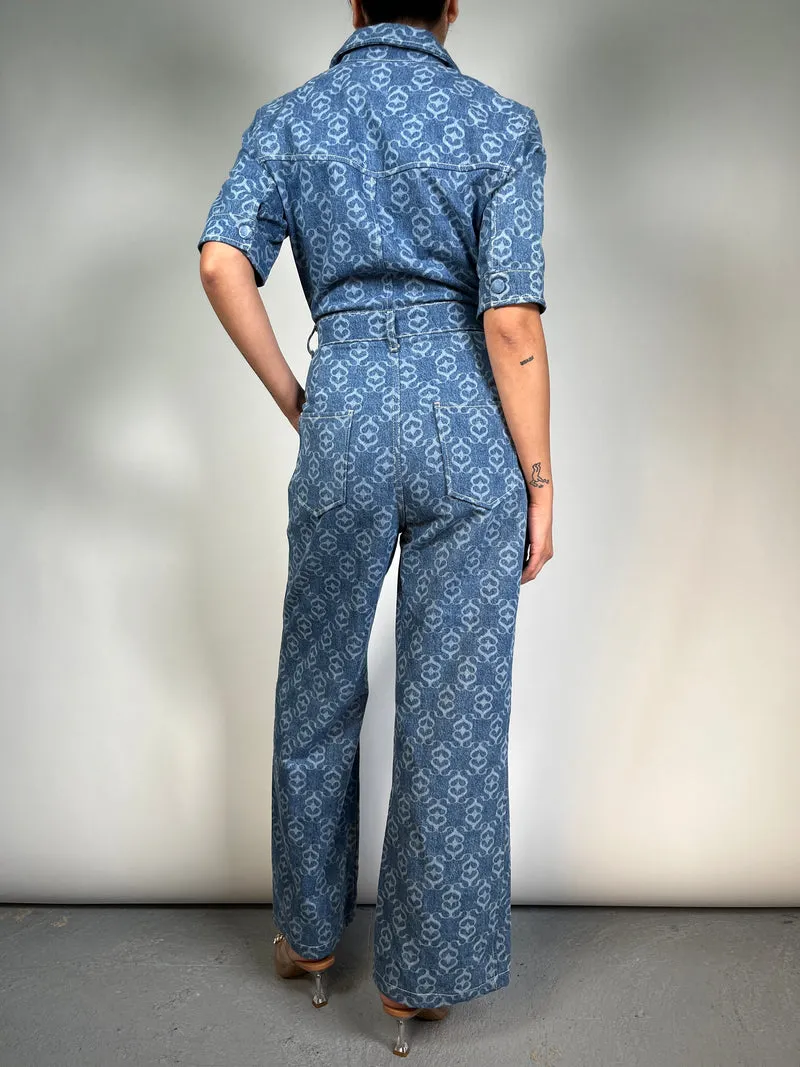 SANDRO Enterito Denim Estampado