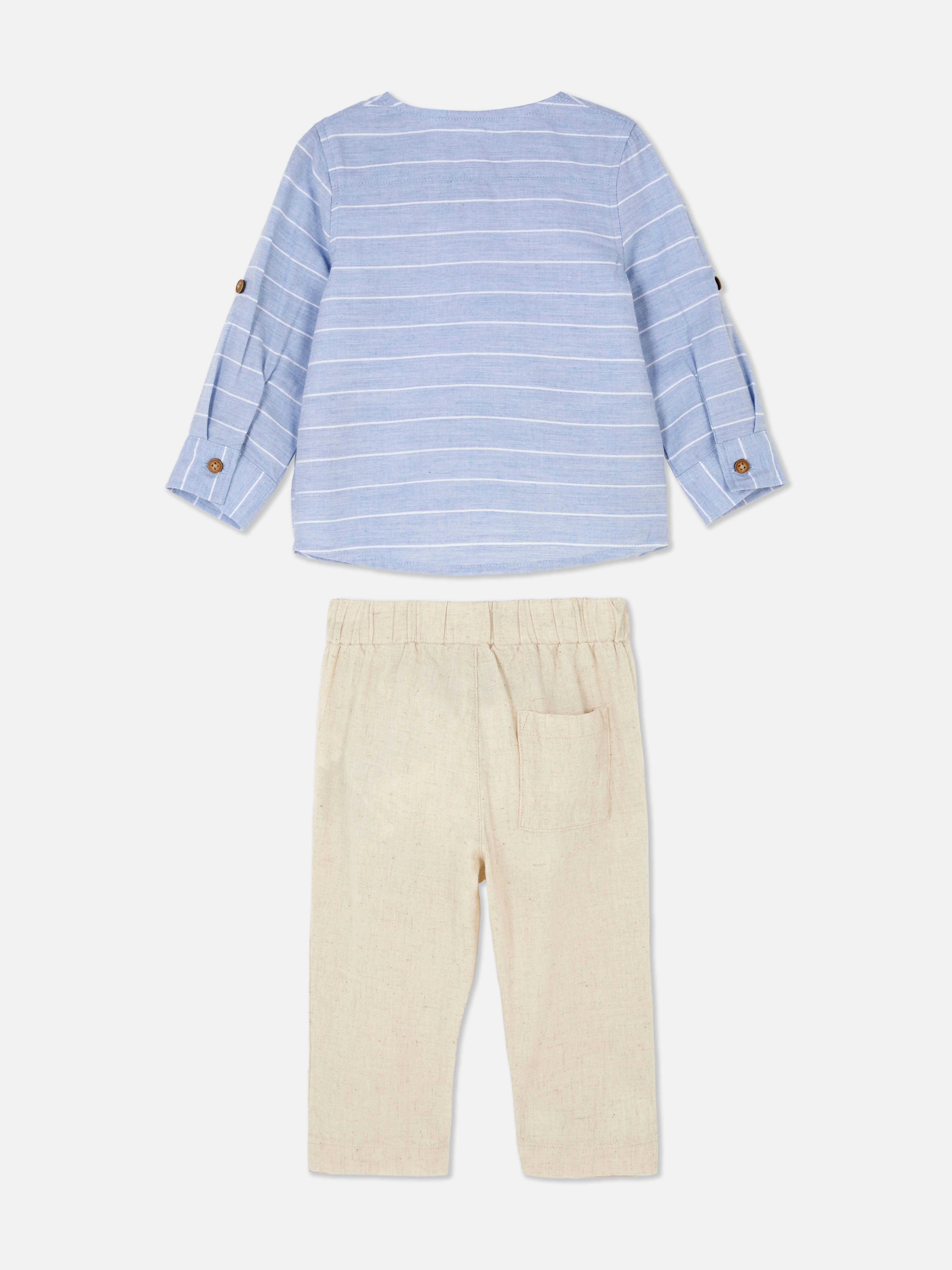 Set de camisa de manga larga con botones y pantalón