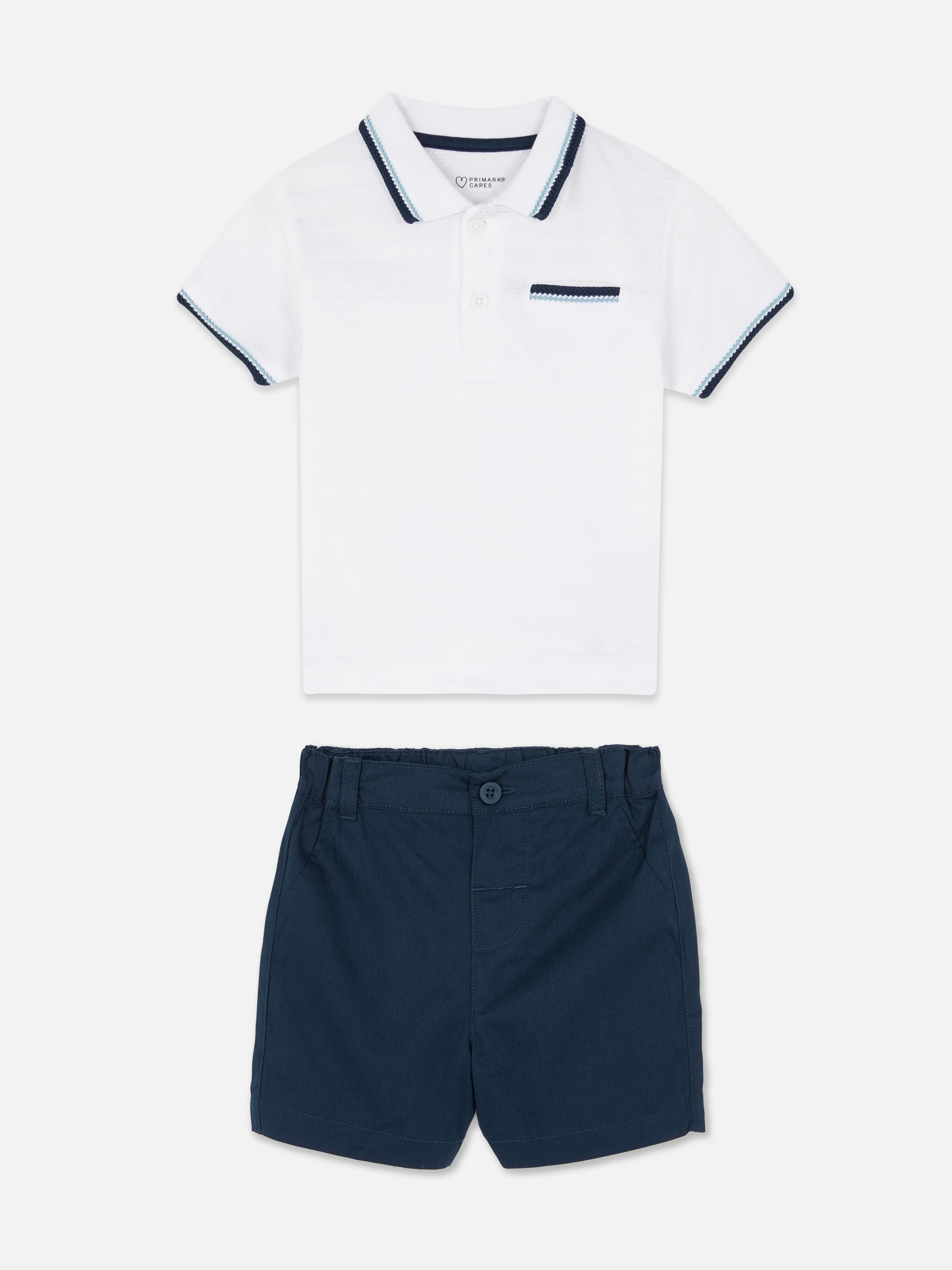 Set de polo y pantalones cortos chinos