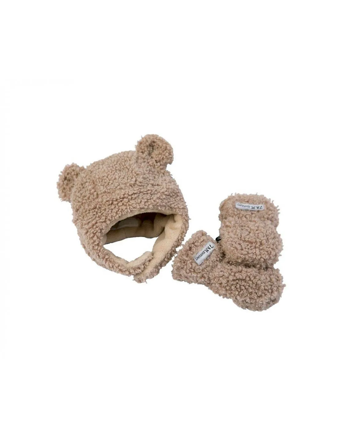 SET GORRO Y MANOPLAS TEDDY 7AM