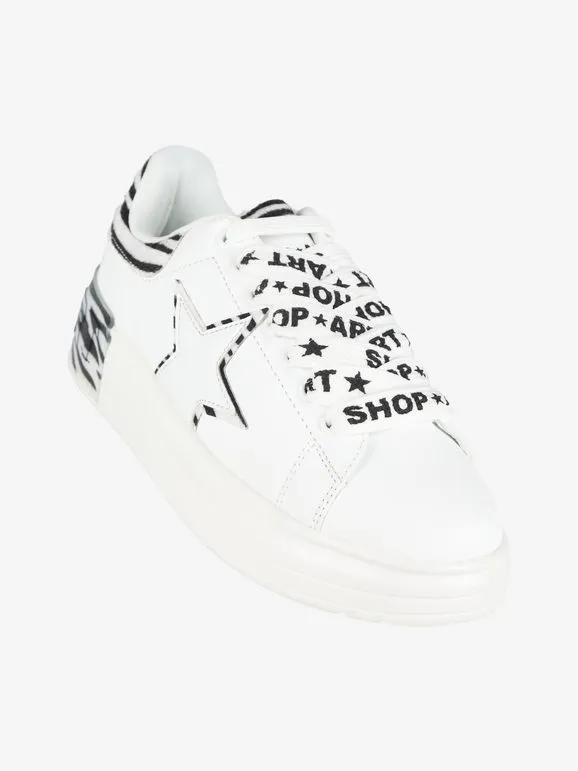 Shop Art KIM Deportivas de mujer con estampado de cebra y cuña
