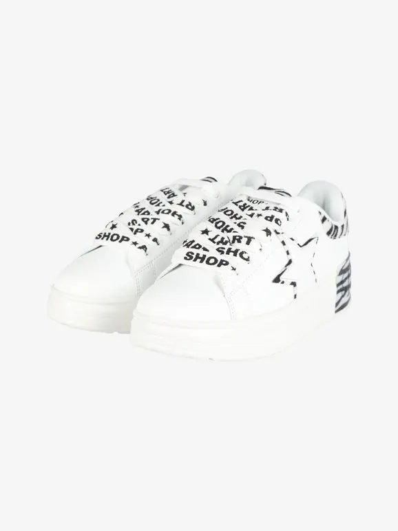 Shop Art KIM Deportivas de mujer con estampado de cebra y cuña