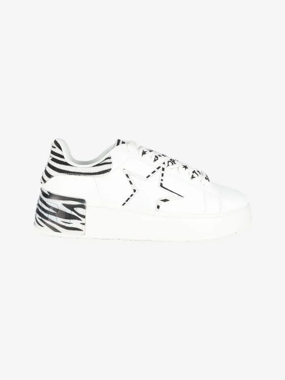Shop Art KIM Deportivas de mujer con estampado de cebra y cuña