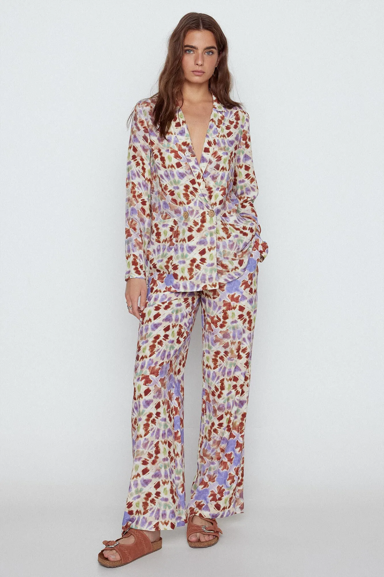 Slowlove Pantalón ancho estampado