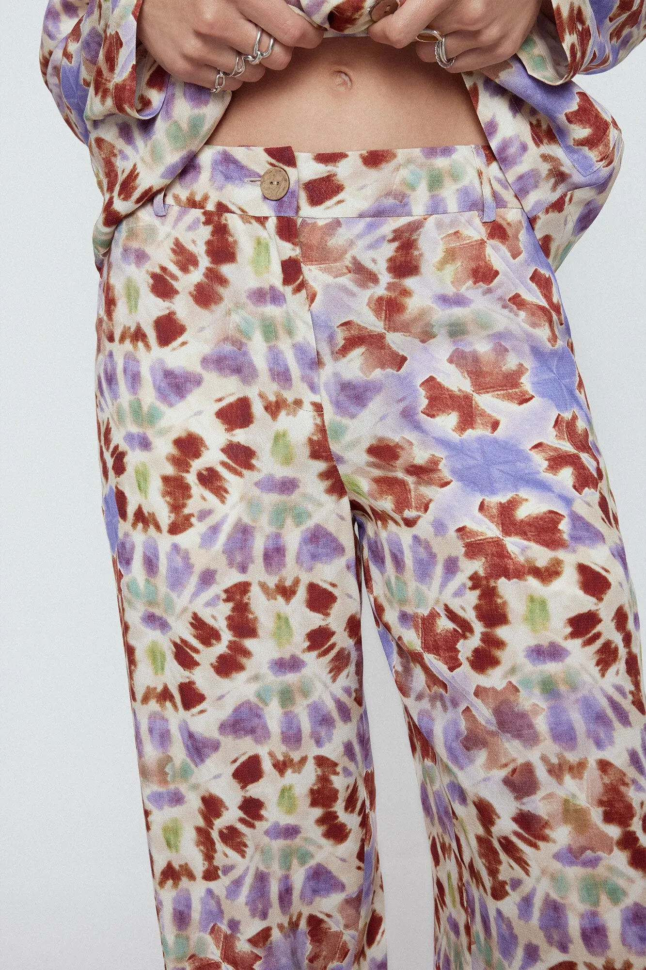 Slowlove Pantalón ancho estampado