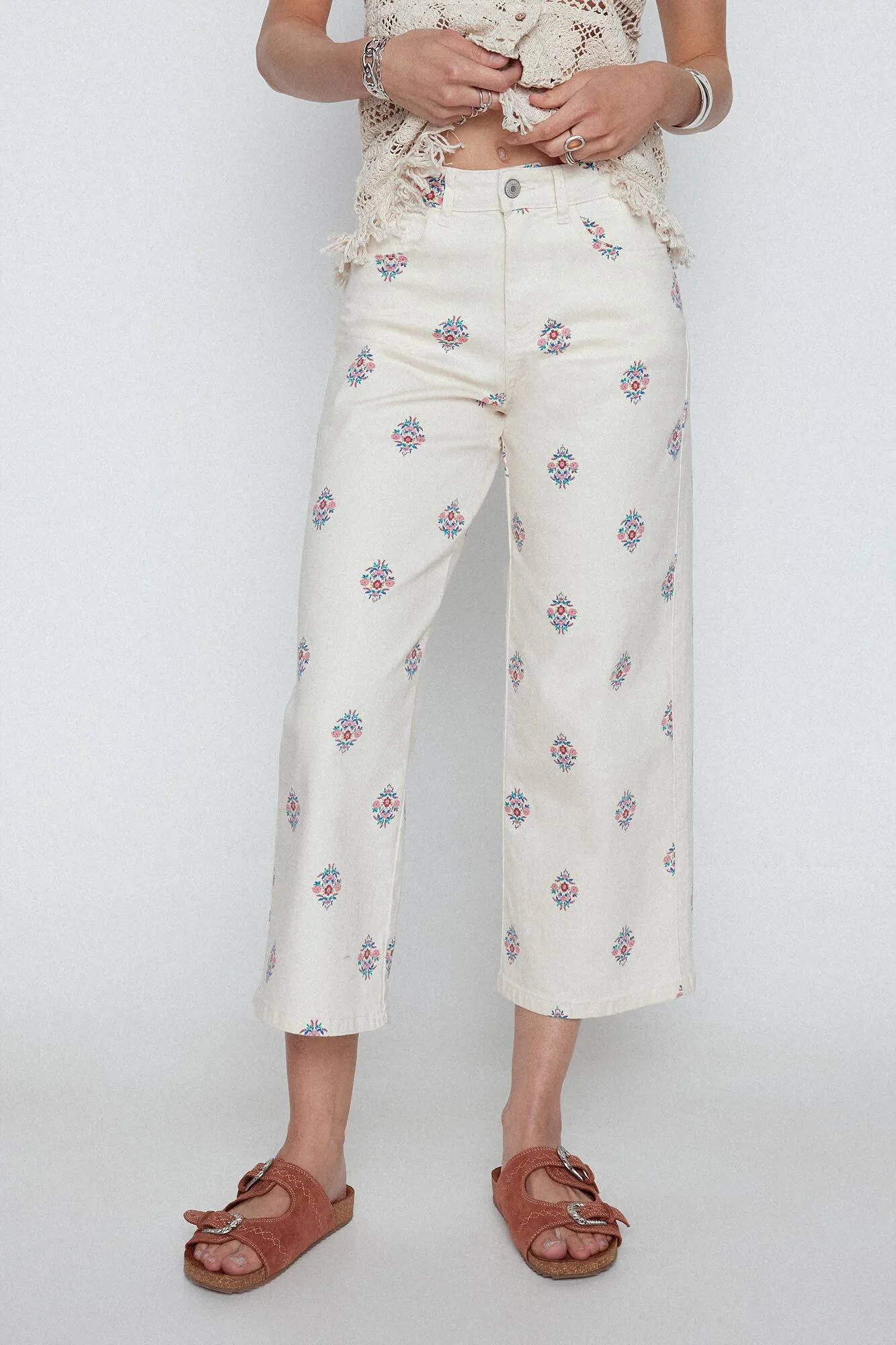 Slowlove Pantalón Palazzo estampado
