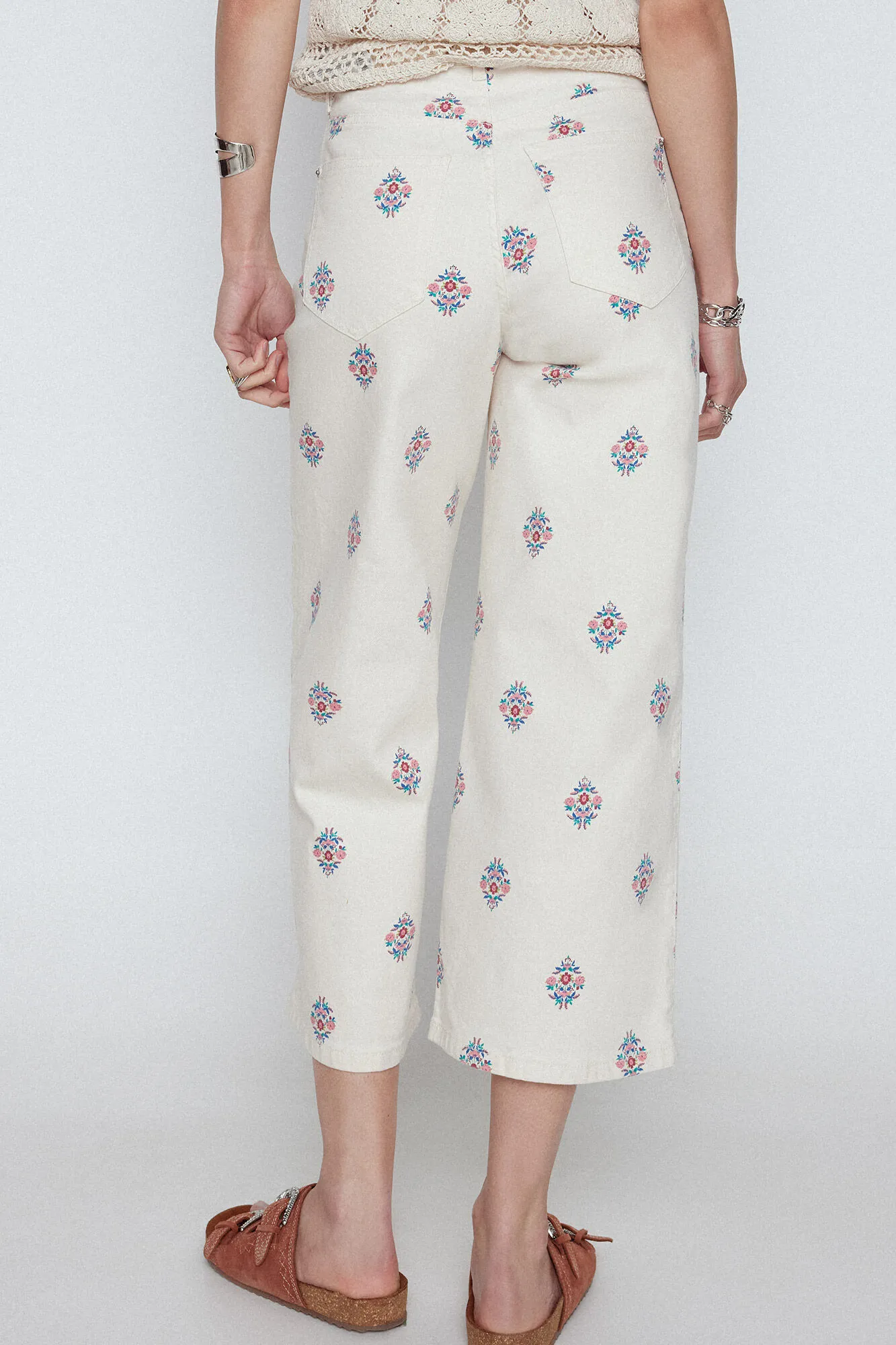 Slowlove Pantalón Palazzo estampado