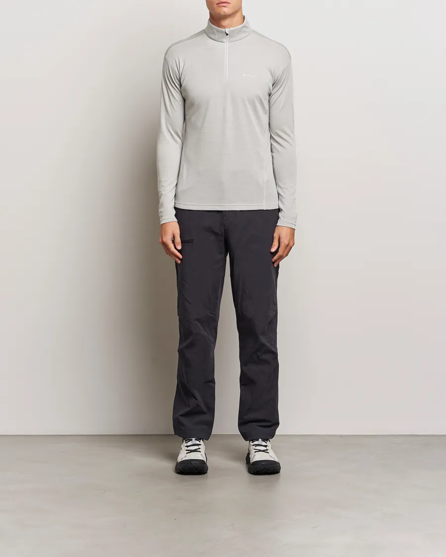 SNOW PEAK WOOL BLEND HALF ZIP TSHIRT ICEGREY