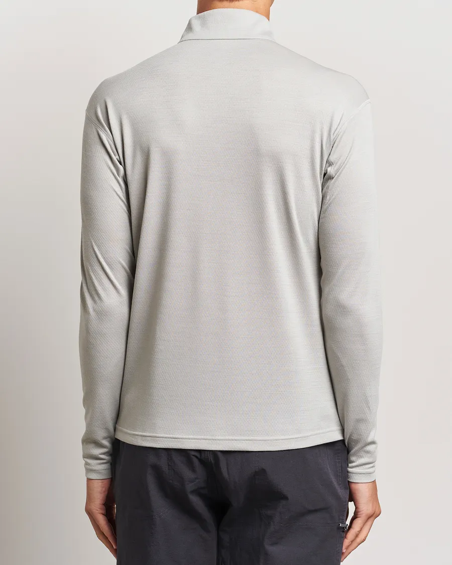 SNOW PEAK WOOL BLEND HALF ZIP TSHIRT ICEGREY