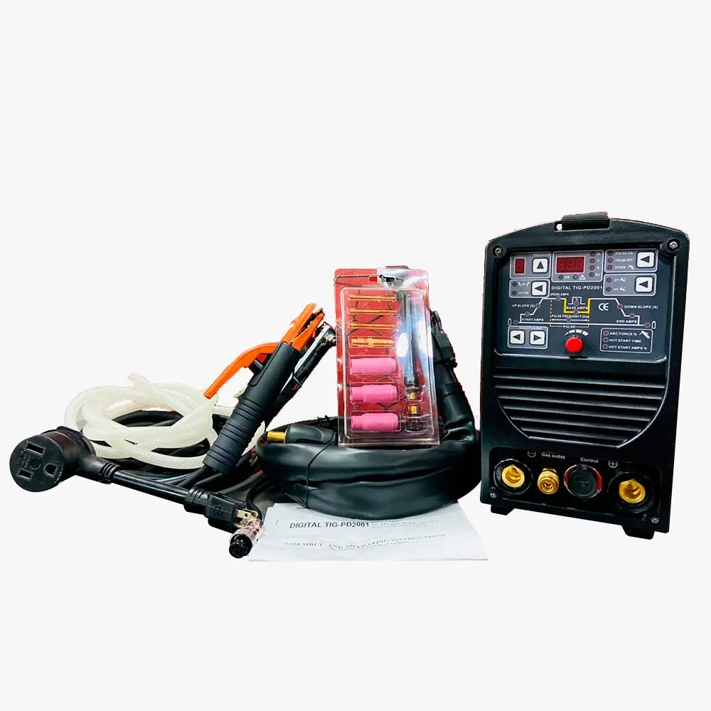 Soldador inversor proceso MMA/TIG Pulsado de 200Ah 110V/220V
