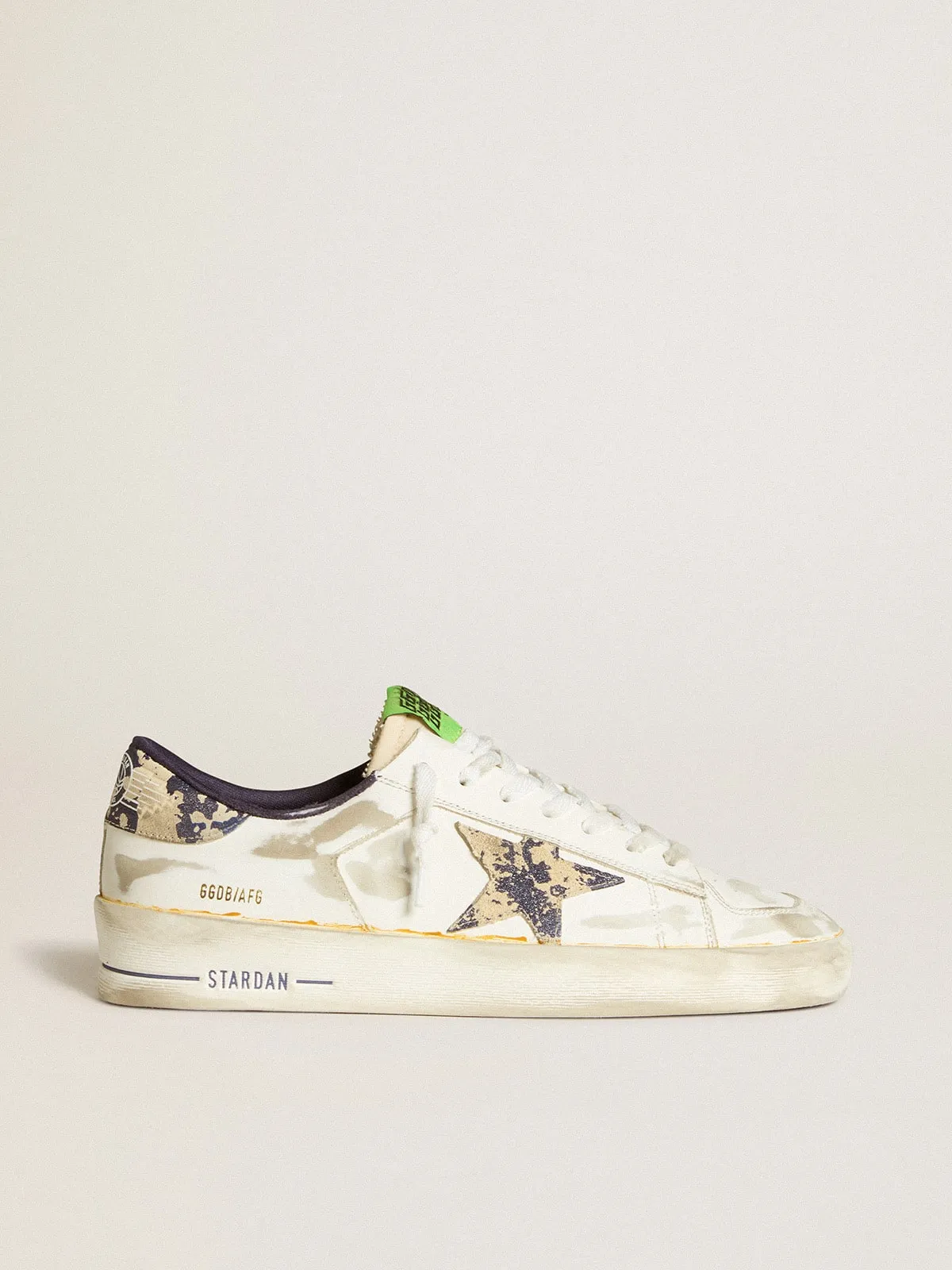 Stardan LAB de hombre de piel blanca con estrella y refuerzo del talón con estampado camuflaje