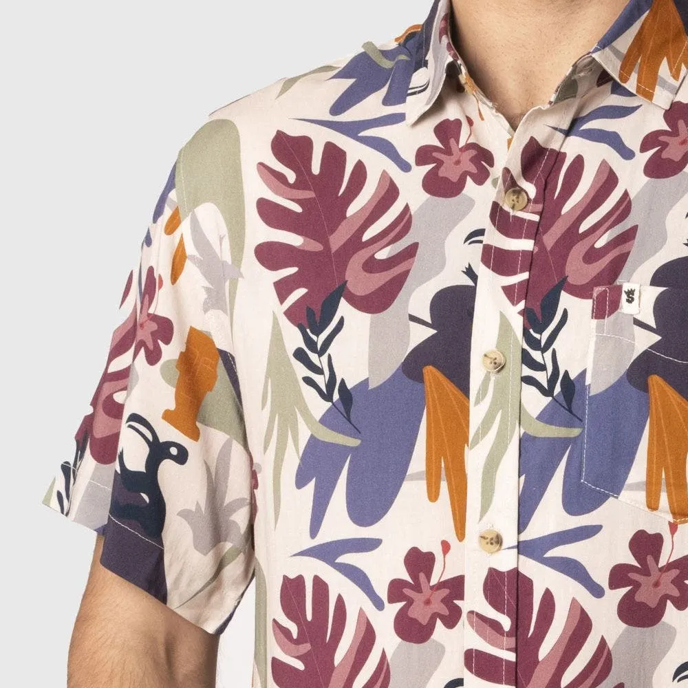 STOKED Camisa Stoked Hook Hombre Crema