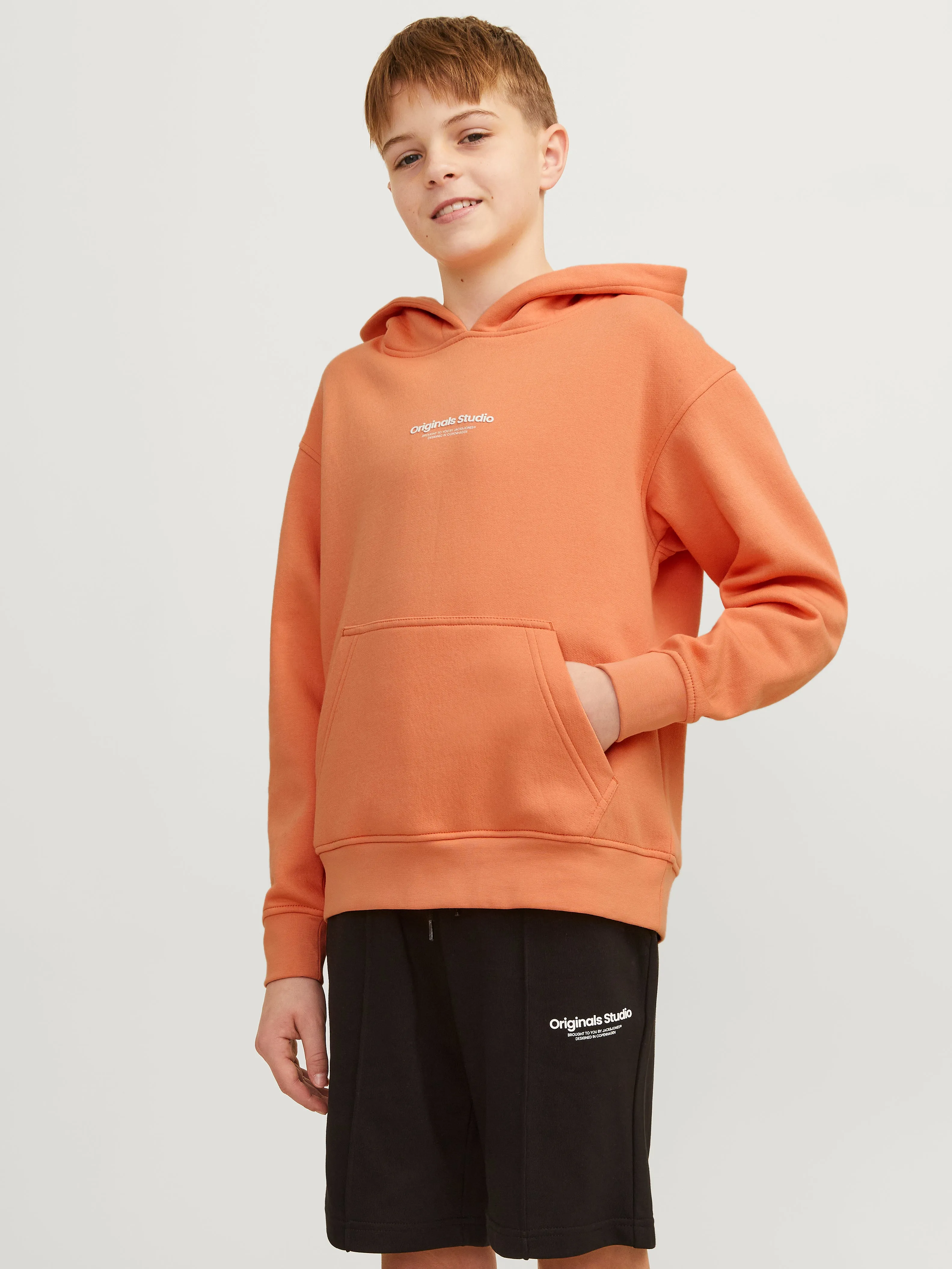 Sudadera con capucha Estampado Junior | Naranja intermedio | Jack & Jones®