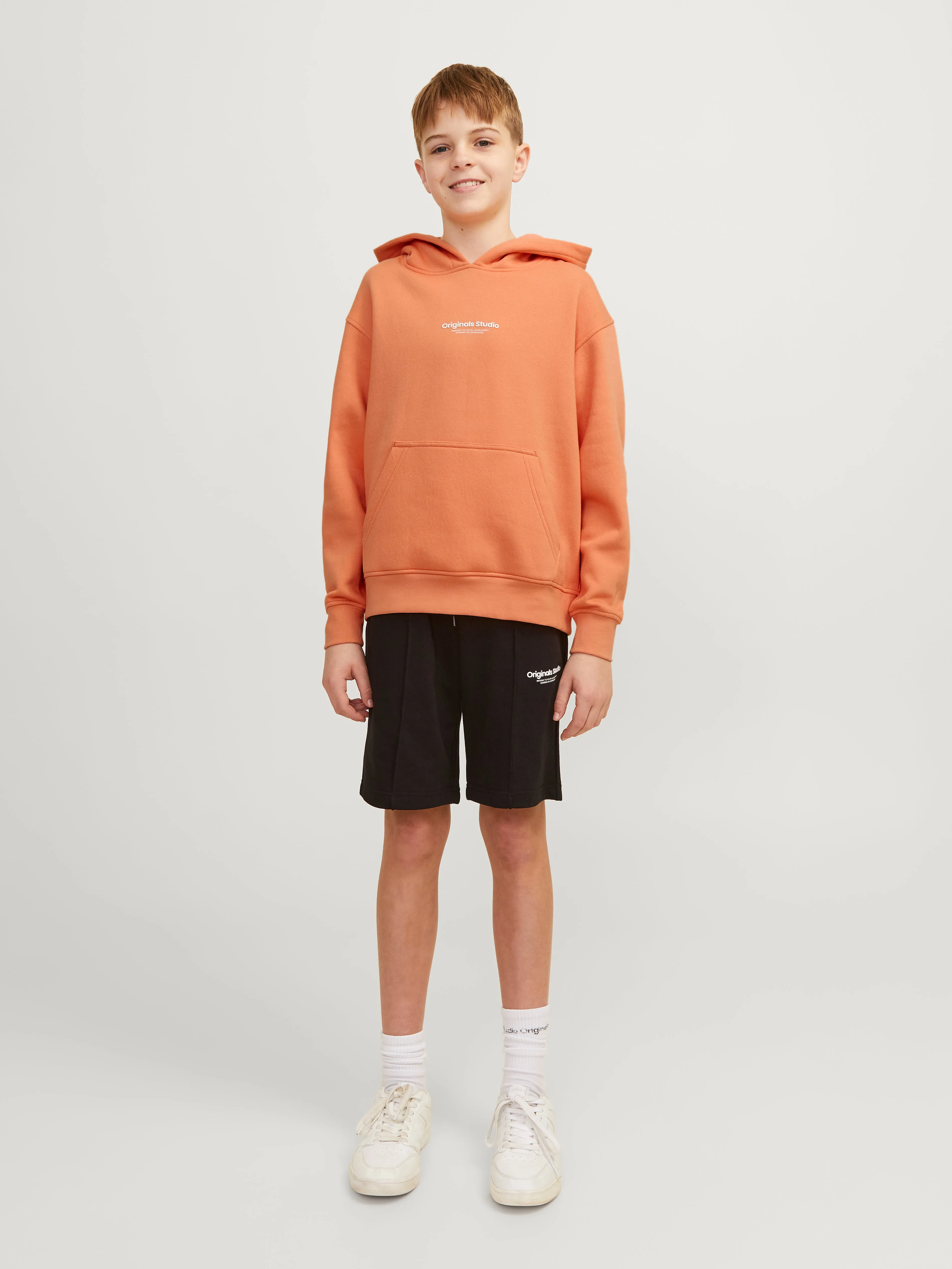 Sudadera con capucha Estampado Junior | Naranja intermedio | Jack & Jones®