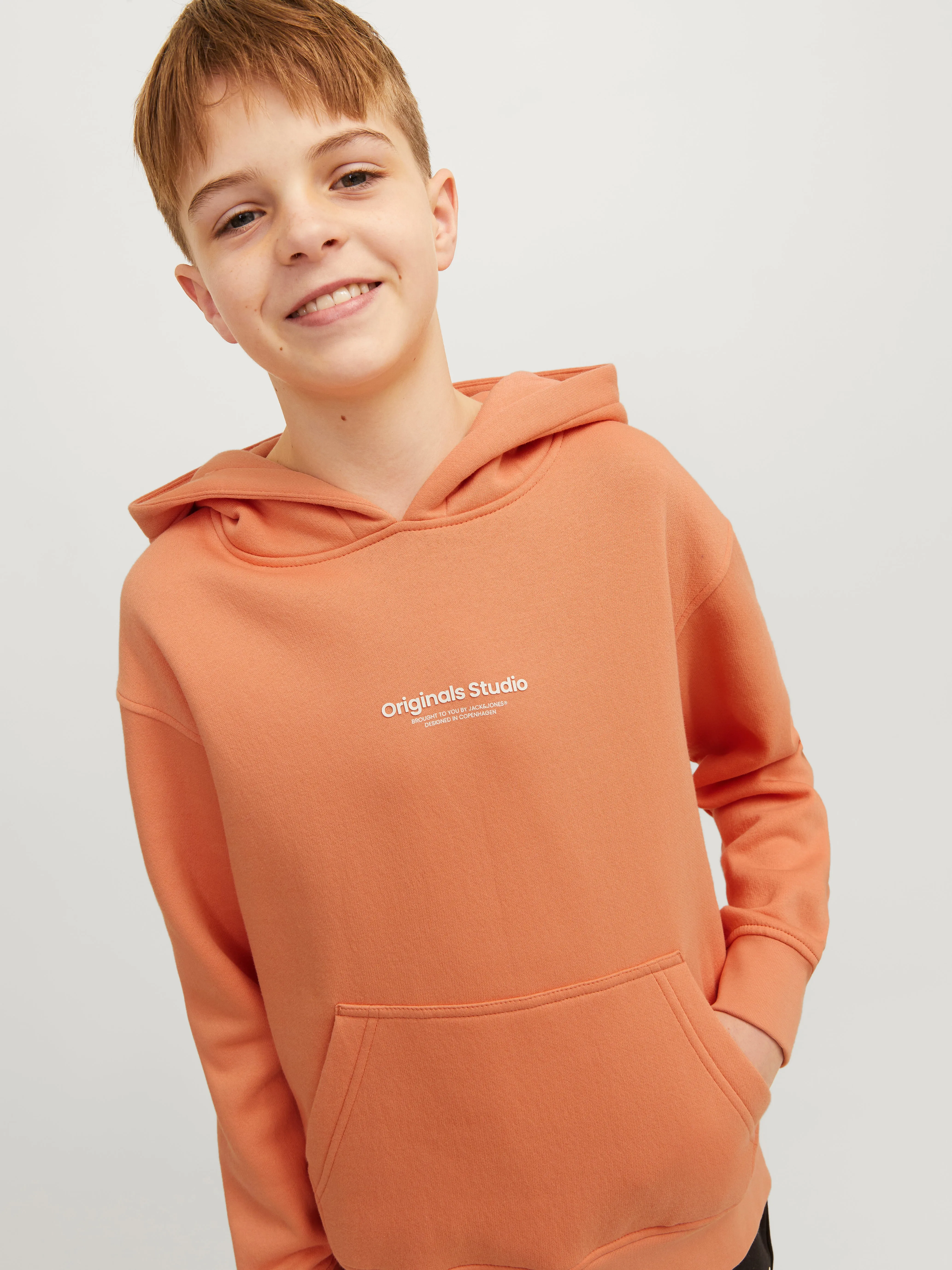 Sudadera con capucha Estampado Junior | Naranja intermedio | Jack & Jones®