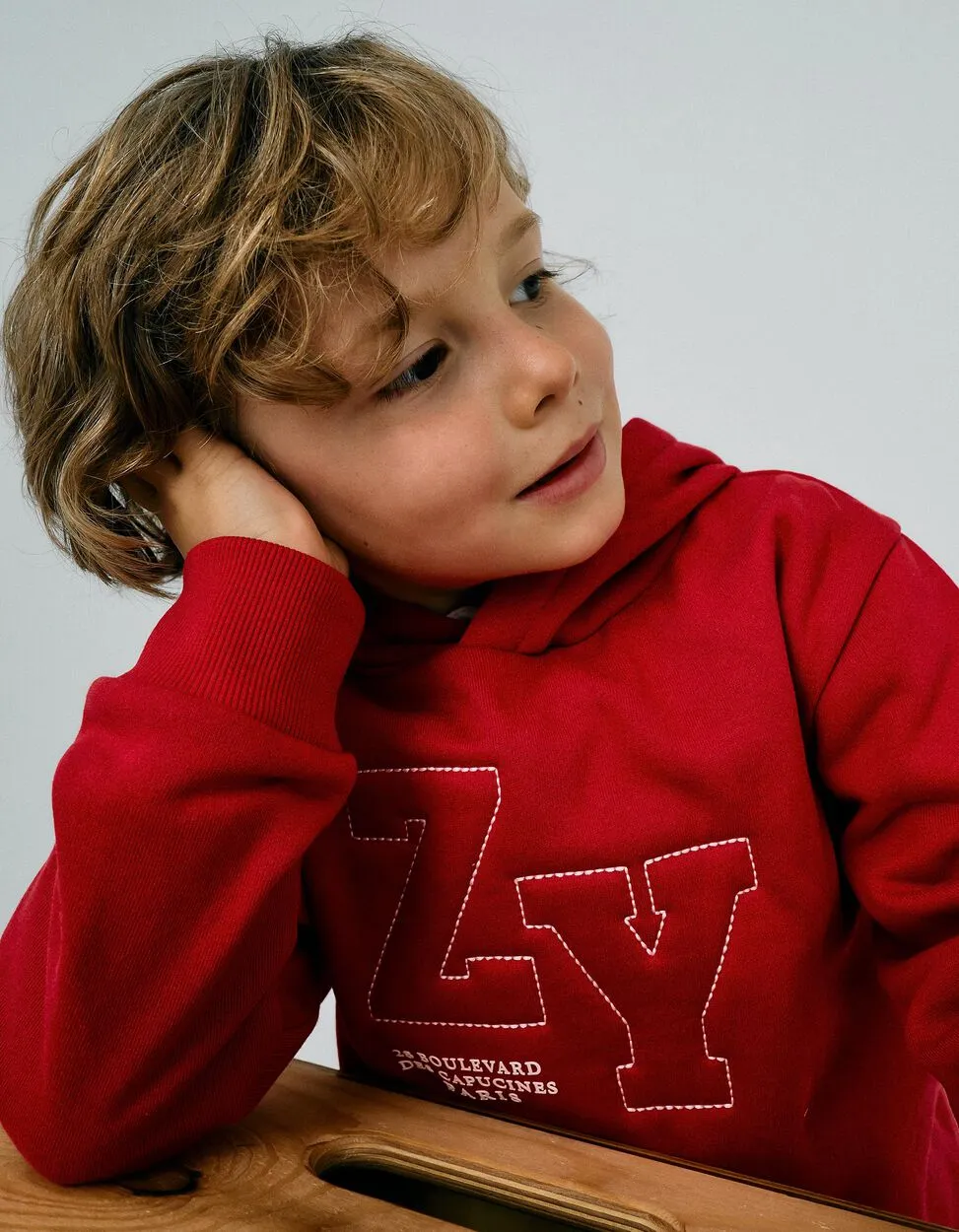 Sudadera Perchada Con Capucha Para Niño Color Rojo 'ZY PARIS' ZIPPY
