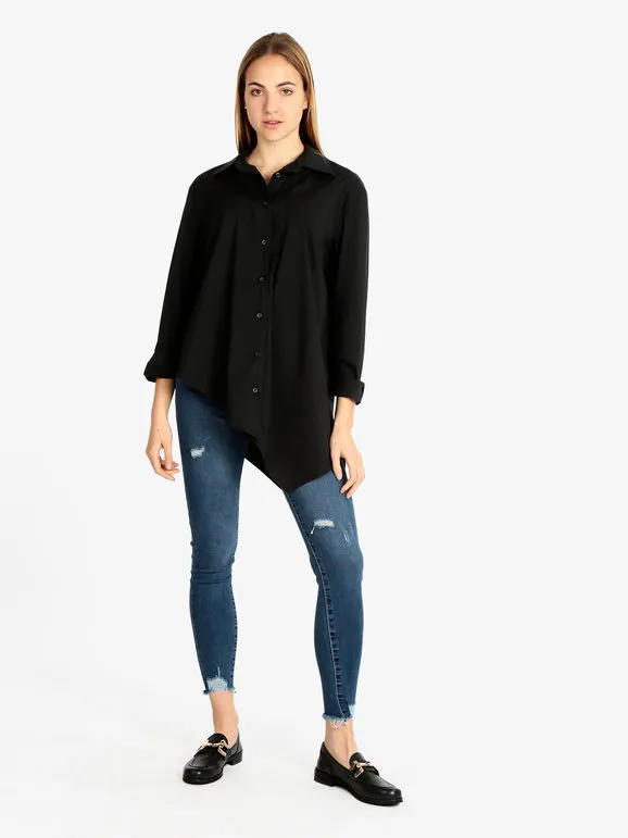 Sun Sun Maxicamisa de mujer oversize de algodón