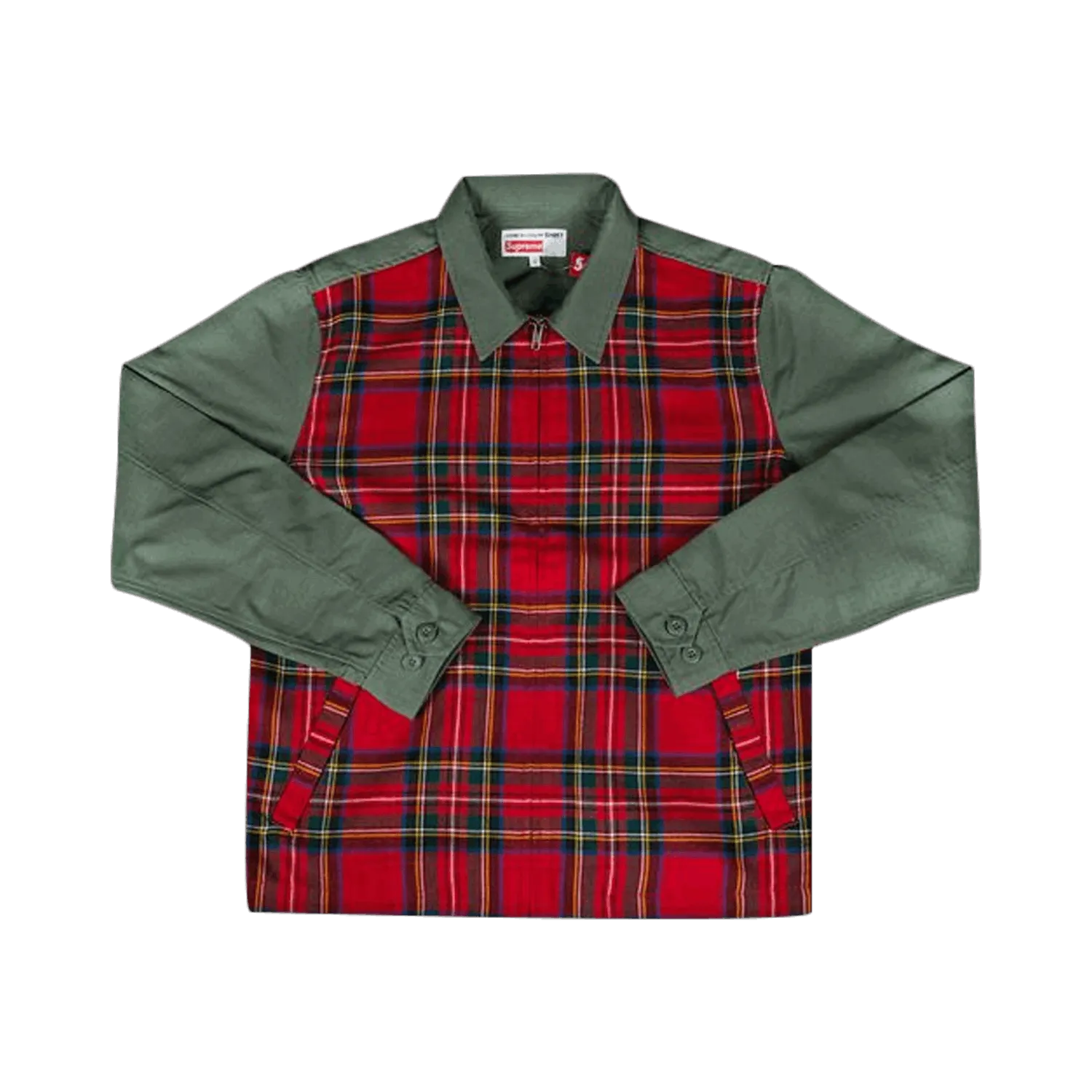 Supreme Hooded Logo Half Zip Pullover