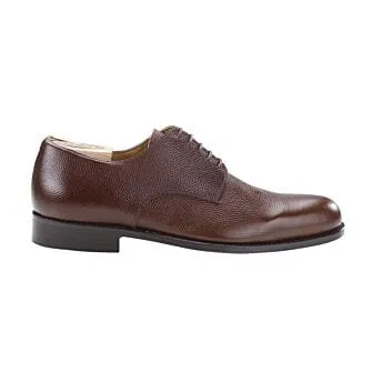 SWEET CHESTNUT GRAINED DERBY SHOES  LEATHER OUTSOLE  DOVER