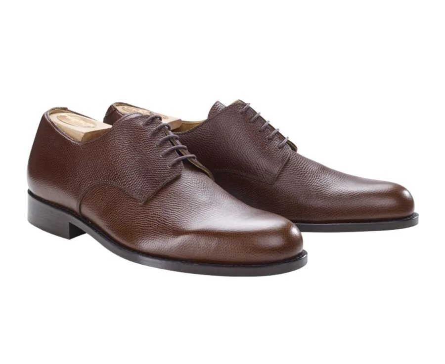 SWEET CHESTNUT GRAINED DERBY SHOES  LEATHER OUTSOLE  DOVER