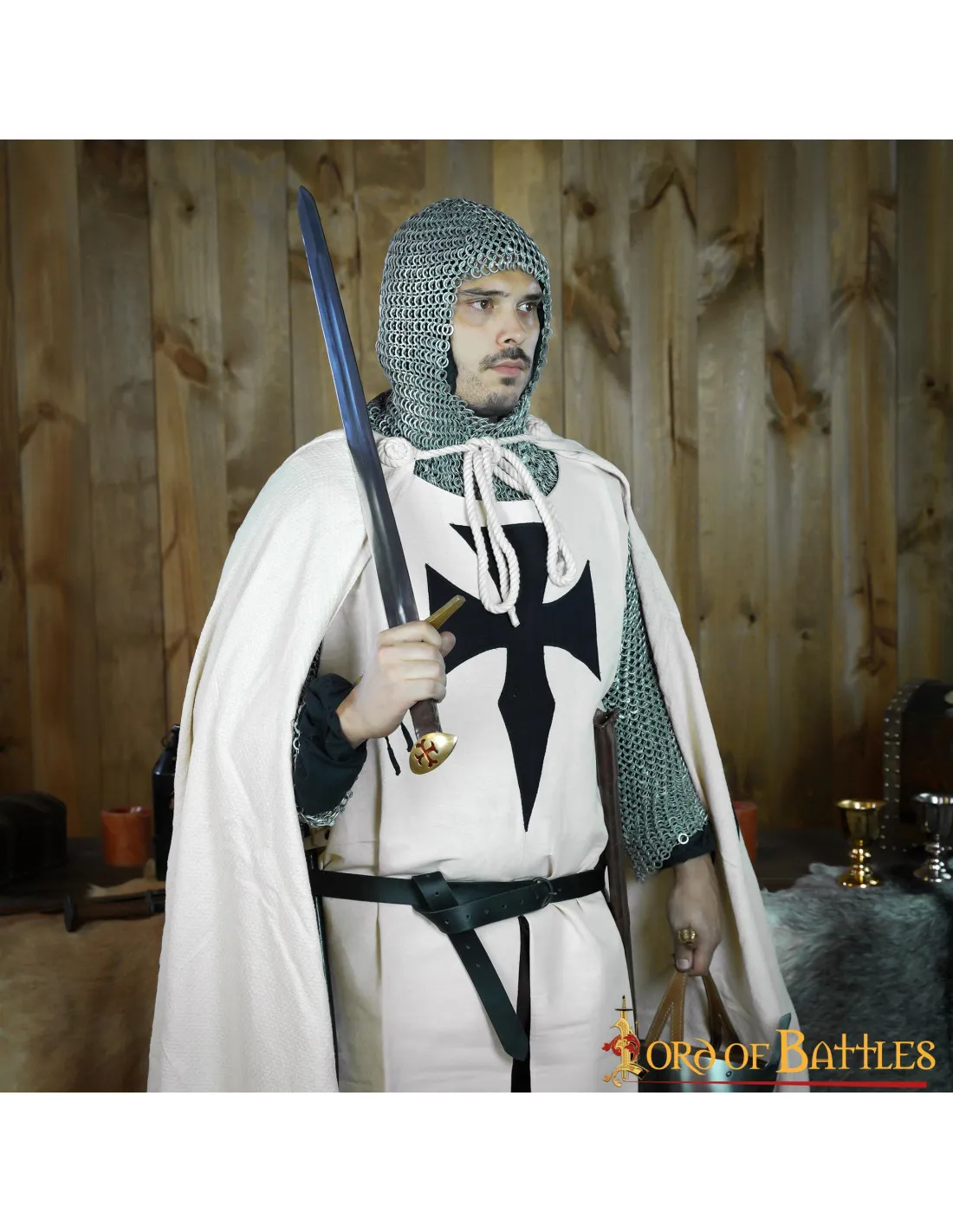 Tabardo medieval en algodón de Caballero Teutónico