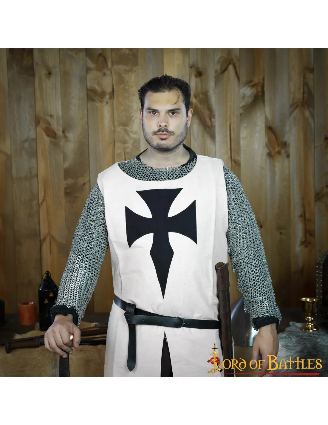 Tabardo medieval en algodón de Caballero Teutónico