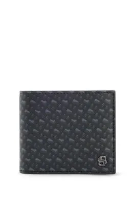 Tarjetero con estampado de la marca y monograma Double B