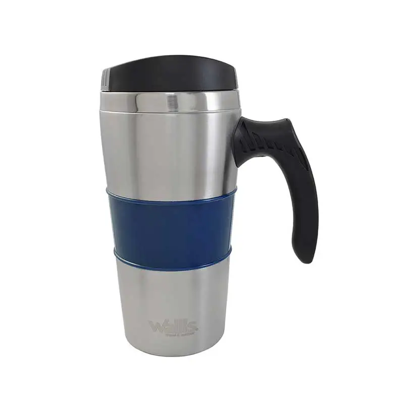Taza térmica Wallis goma antideslizante 450 ml azul marino