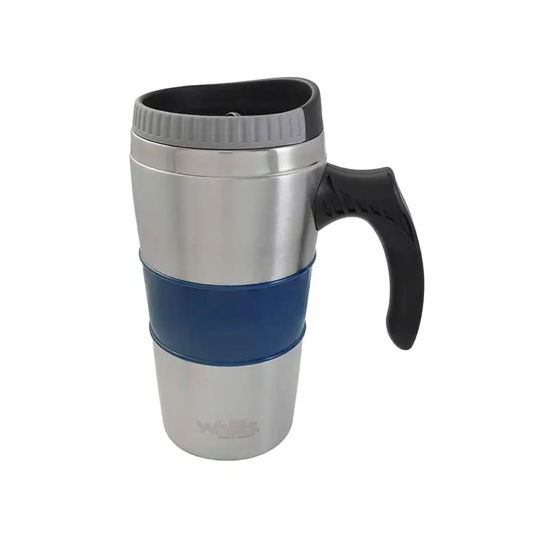 Taza térmica Wallis goma antideslizante 450 ml azul marino