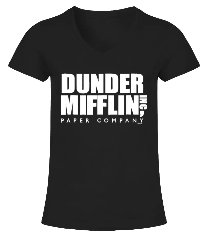 THE OFFICE DUNDER MIFFLIN COMFORTABLE TSHIRT  OFFICIAL TEE CAMISETA CUELLO PICO MUJER