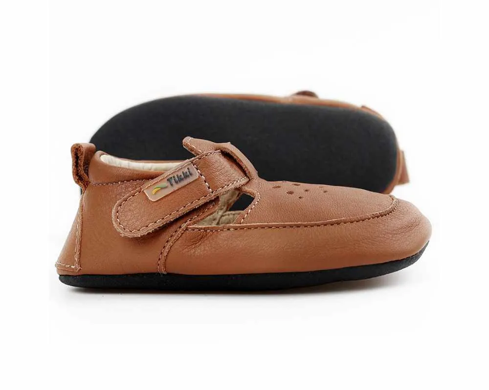 Tikki Pouf Granola Zapatos Respetuosos Piel Camel