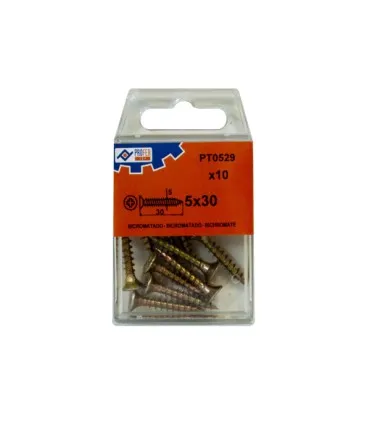 TIRAFONDO C/PLAN POZI BIC C/10 PROFER TOP 5X30MM 48558PT0529