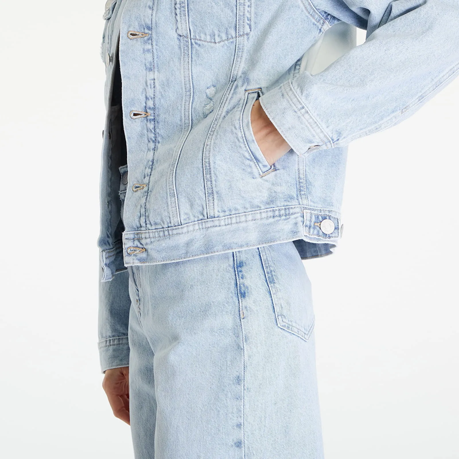 Tommy Hilfiger Mom Classic Flag Jacket Denim Light
