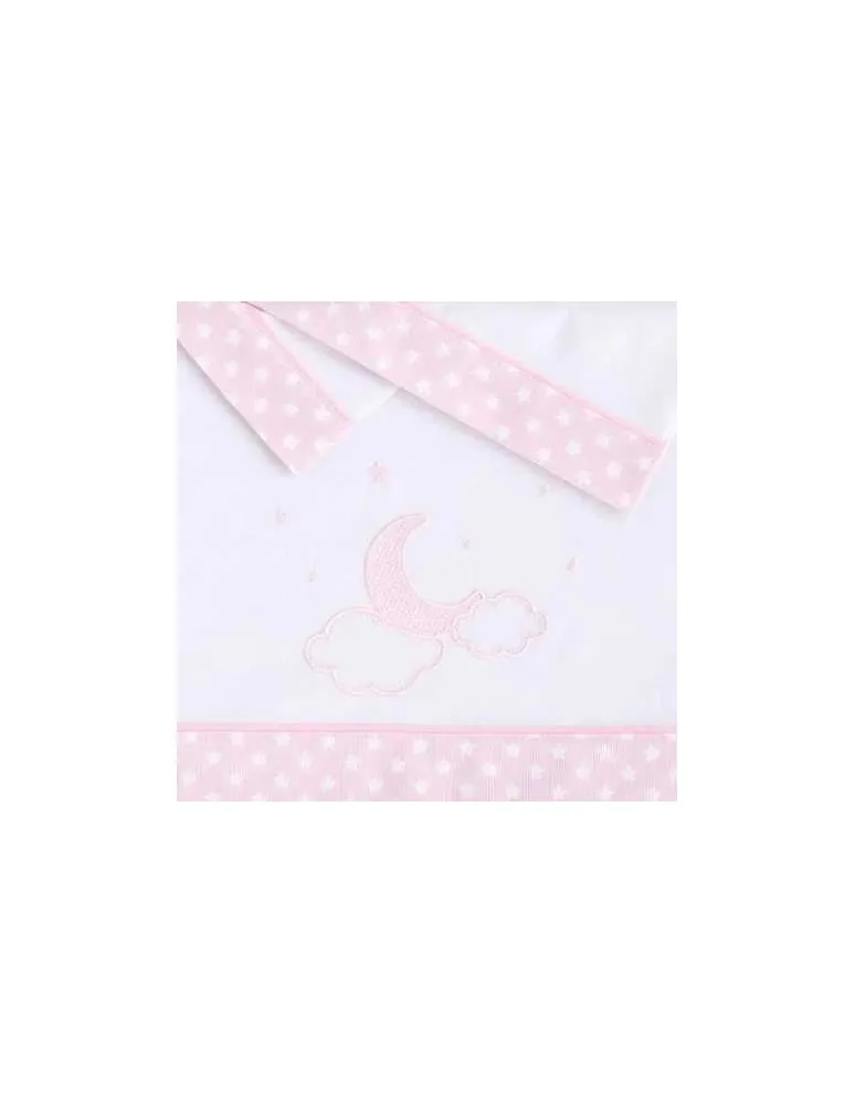 TRIPTICO ALGODON CUNA MOON ROSA