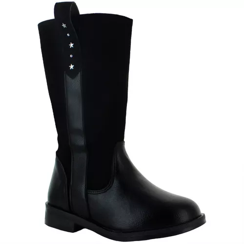 Tropicana Bota Alta Vestir Casual Polipiel Negro Niña 82689