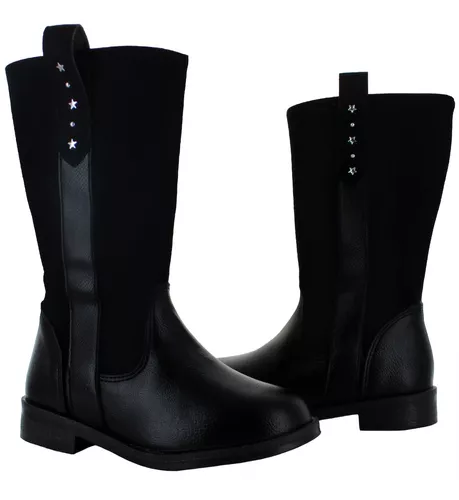 Tropicana Bota Alta Vestir Casual Polipiel Negro Niña 82689