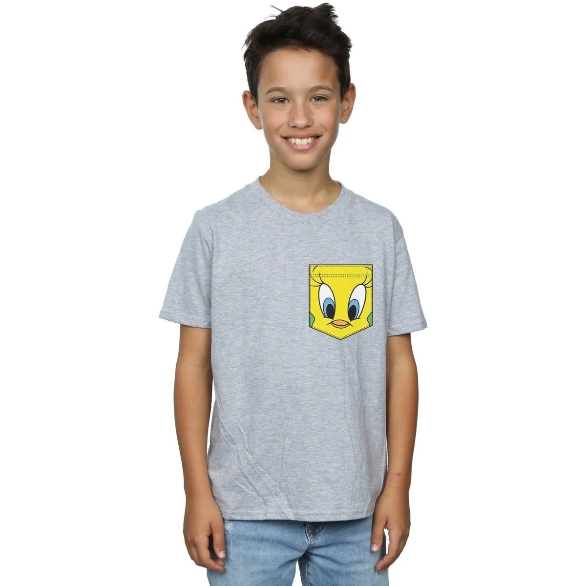 Tweety Pie Face Faux Pocket