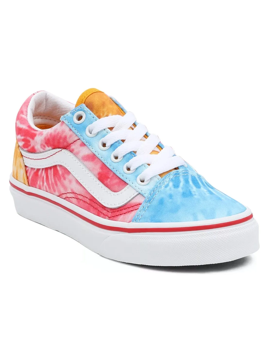VANS OLD SKOOL TIE DYE BLOCK  MULTI/TRUE WHITE  ZAPATILLAS SKATE PARA NIñOS