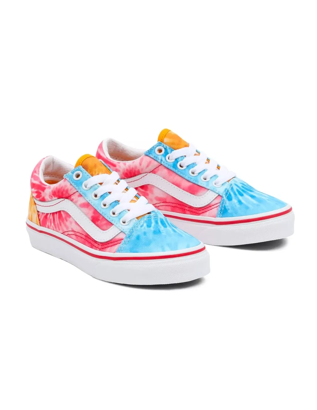 VANS OLD SKOOL TIE DYE BLOCK  MULTI/TRUE WHITE  ZAPATILLAS SKATE PARA NIñOS