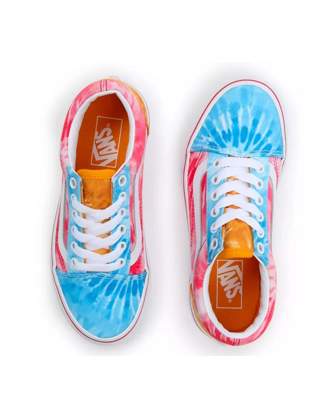 VANS OLD SKOOL TIE DYE BLOCK  MULTI/TRUE WHITE  ZAPATILLAS SKATE PARA NIñOS