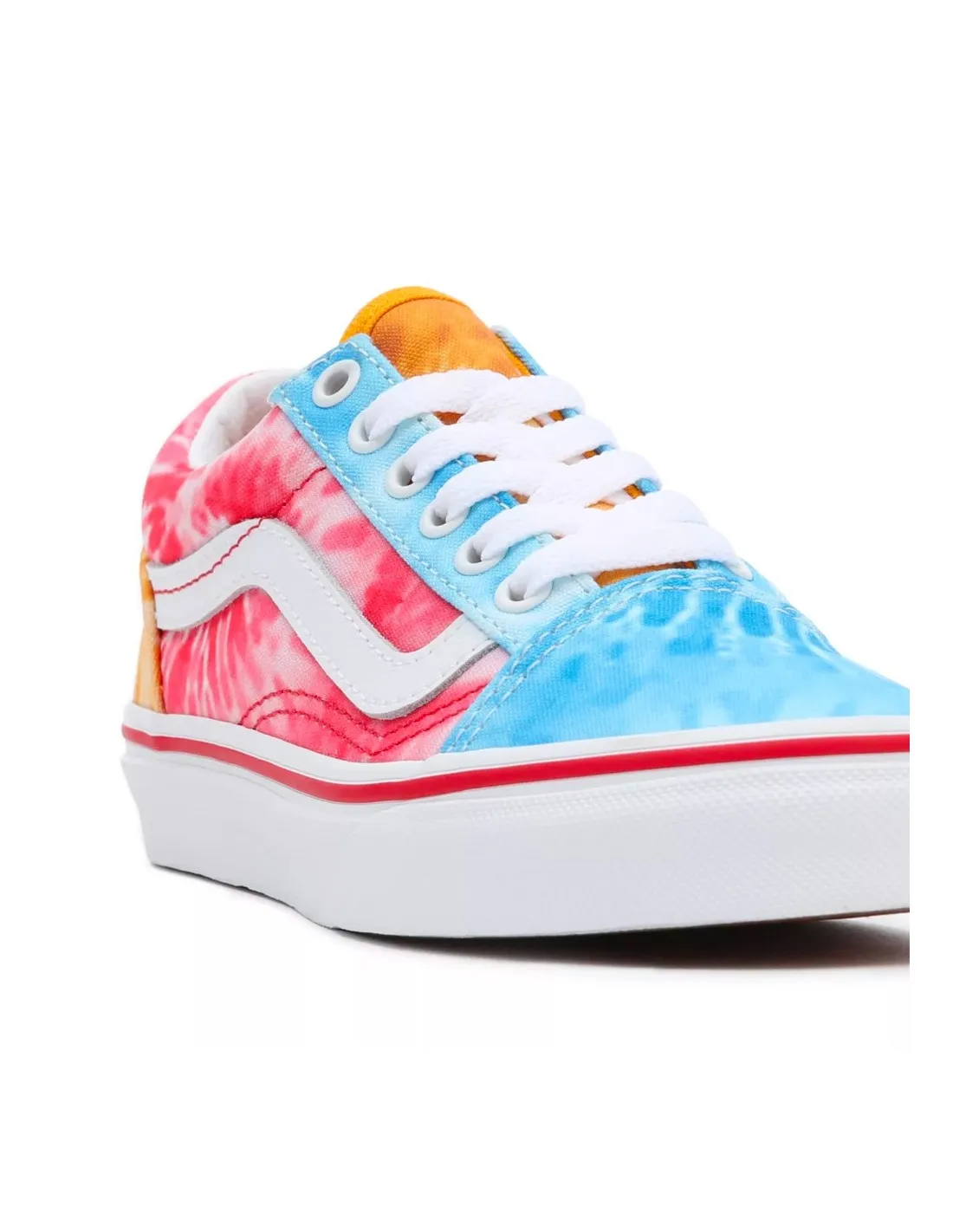 VANS OLD SKOOL TIE DYE BLOCK  MULTI/TRUE WHITE  ZAPATILLAS SKATE PARA NIñOS